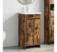 vidaXL Vanidad de baño con lavabo Roble Ahumado 42 x 40 x 84,5 cm