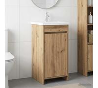 vidaXL Vanidad de baño con lavabo Roble Artesanal 42 x 40 x 84,5 cm