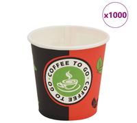 vidaXL Vasos desechables para café 1000 unidades papel 120 ml 4 oz