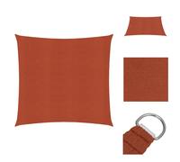 vidaXL Vela de sombra de 160 g/m², color terracota, 6x6 metros, fabricada en HDPE - Toldos y protectores solares