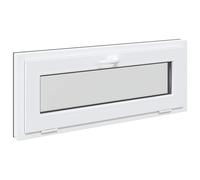 vidaXL Ventana de sótano RISOR 100 x 40 cm PVC y Vidrio Gris Antracita, Diseño Moderno de sótano, instalación de Ventanas rectangulares, PVC Duradero para luz y ventilación