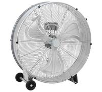 vidaXL Ventilador de Tambor Plateado 79 x 37 x 82 cm Aluminio, Ventilador de Aluminio Duradero, circulador de Aire Potente para Taller, con Ruedas y Mucho Aire Fresco