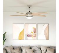 vidaXL Ventilador de techo con luz Ø 130 cm Sonoma