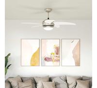 vidaXL Ventilador de Techo con Luz y Control Remoto Ø 110 cm Blanco