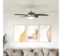 vidaXL Ventilador de Techo con Luz y Control Remoto Ø 110 cm Negro