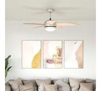 vidaXL Ventilador de Techo con Luz y Control Remoto Ø 110 cm Sonoma