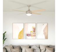vidaXL Ventilador de Techo con Luz y Control Remoto Ø 130 cm Sonoma