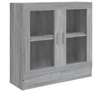 vidaXL Vitrina aparador 82,5x30,5x80 cm madera contrachapada almacenaje Gris Sonoma