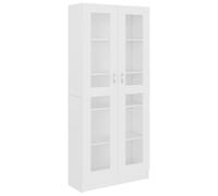 vidaXL Vitrina Armario de Libros Estantería Estante Soporte Almacenamiento Oficina Hogar Decoración de Madera Contrachapada Blanco 82,5x30,5x185 cm