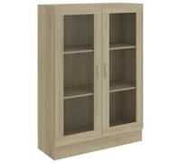 vidaXL Vitrina Armario Estantería de Libros – Contrachapada Roble Sonoma 82,5x30,5x115 cm