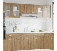vidaXL Vitrina colgante Lyon – Roble artesanal, madera de ingeniería 40x31x60 cm