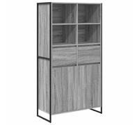 Vitrina Gris Sonoma 81 X 36 X 150.5 Cm Madera De Ingeniería Vidaxl