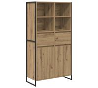 vidaXL Vitrina con cajón 2 pcs 81 x 36 x 150.5 cm Roble Artesanal