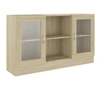 vidaXL Vitrine - Armario de madera de roble Sonoma (120 x 30,5 x 70 cm)