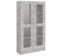 vidaXL Vitrina de Madera contrachapada Gris hormigón 82,5x30,5x150cm