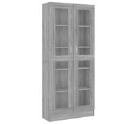vidaXL Vitrina de madera contrachapada Gris Sonoma 82,5x30,5x185 cm