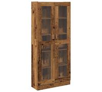 vidaXL Aparador Madera ingeniería Madera Envejecida 82,5x30,5x185 cm, Armario, Armario Auxiliar, Armario Alto, Armario de almacenaje, aparador
