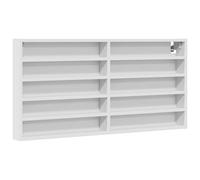 vidaXL Vitrina de Madera de ingeniería Blanca 100x8,5x50 cm