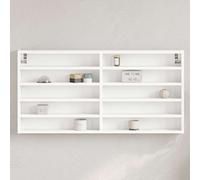 vidaXL Vitrina de madera de ingeniería blanca 100x8,5x50 cm
