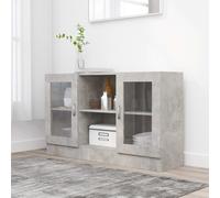 vidaXL Vitrina de madera de ingeniería gris 120x30,5x70 cm