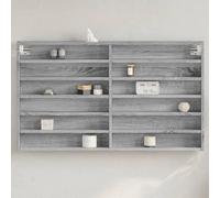 vidaXL Vitrina de madera de ingeniería gris Sonoma 100x8,5x58 cm