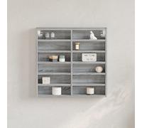 vidaXL Vitrina de madera de ingeniería gris Sonoma 60x8,5x58 cm