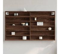 vidaXL Vitrina de madera de ingeniería marrón roble 100x8,5x58 cm
