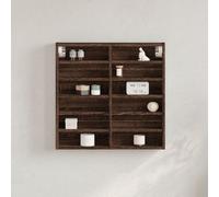 vidaXL Vitrina de madera de ingeniería marrón roble 60x8,5x58 cm