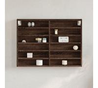 vidaXL Vitrina de madera de ingeniería marrón roble 80x8,5x58 cm