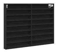vidaXL Vitrina de Madera de ingeniería Negra 100x8,5x75 cm