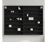 vidaXL Vitrina de Madera de ingeniería Negra 100x8,5x75 cm