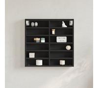 vidaXL Vitrina de madera de ingeniería negra 60x8,5x58 cm