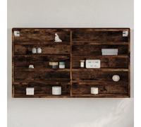 vidaXL Vitrina de madera de ingeniería roble ahumado 100x15x58 cm
