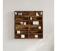 vidaXL Vitrina de madera de ingeniería roble ahumado 60x8,5x58 cm