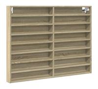 vidaXL Vitrina de madera de ingeniería Roble Sonoma 100x8,5x75 cm