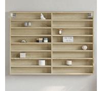 vidaXL Vitrina de madera de ingeniería Roble Sonoma 100x8,5x75 cm