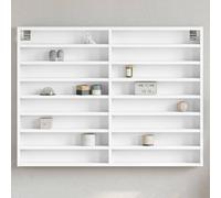 vidaXL Vitrina de madera de ingeniería 100x8,5x75 cm blanca