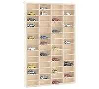 vidaXL Vitrina de madera para coleccionistas 56 compartimentos 40x4,5x60 cm