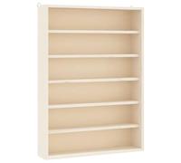 vidaXL Vitrina de madera para coleccionistas, 6 estantes, 40x8,5x55 cm, montada en pared