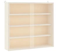 vidaXL Vitrina de madera para coleccionistas con puertas montada en la pared 40x8,5x37 cm