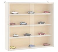 vidaXL Vitrina de madera para coleccionistas con puertas montada en la pared 40x8,5x37 cm