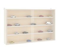 vidaXL Vitrina de madera para coleccionistas con puertas 60x8,5x37 cm