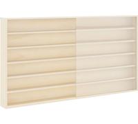 vidaXL Vitrina de pared con estante, color beige, 100 x 8,5 x 54 cm, madera contrachapada