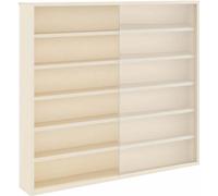 vidaXL Vitrina de pared con estante, color beige, 60 x 8,5 x 54 cm, madera contrachapada