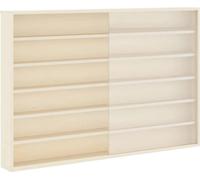 vidaXL Vitrina de pared con estante, color beige, 80 x 8,5 x 54 cm, madera contrachapada