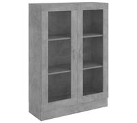 Vidaxl Vitrina Madera Contrachapada 82,5x30,5x115 Cm Blanco/Negro/Roble Sonoma - Mueble Almacenaje Estantería Concrete gray