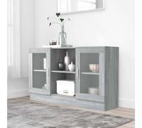 vidaXL Vitrina madera contrachapada gris Sonoma 120x30,5x70 cm Gris