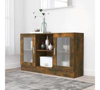 vidaXL Vitrina madera contrachapada roble ahumado 120x30,5x70 cm