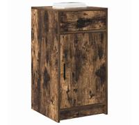 vidaXL Vitrina Roble Ahumado 40 x 40.5 x 75 cm Madera contrachapada, Aparador Moderno, solución de Almacenamiento Chic, Mueble Duradero, diseño Rectangular, Organiza tu Sala funcionalmente