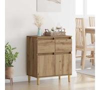 vidaXL Vitrina Roble artesanal 60 x 35 x 70 cm Madera contrachapada